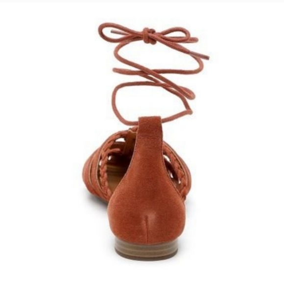 Leather (Suede) Tie-Up Lucky Brand Sandals Size 8 - Picture 4 of 10